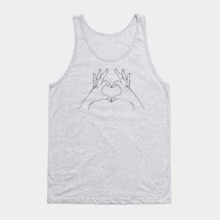 Heart fingers  sign Tank Top